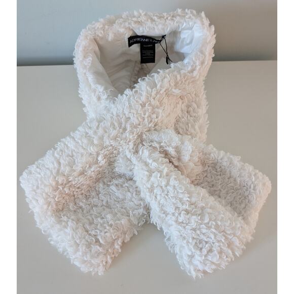 Adrienne Landau Ivory Faux Fur Pull Through Scarf Neck Warmer NEW! - Picture 1 of 5